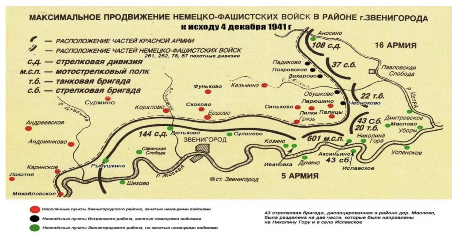 Карта обороны москвы и московской области 1941 года